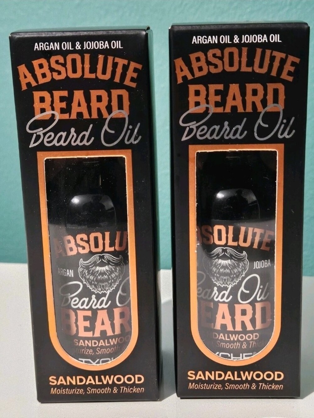 Lot of 2 Absolute Beard Oil - 2 fl oz / 60 mL - Sandalwood Nicka New York Tyche